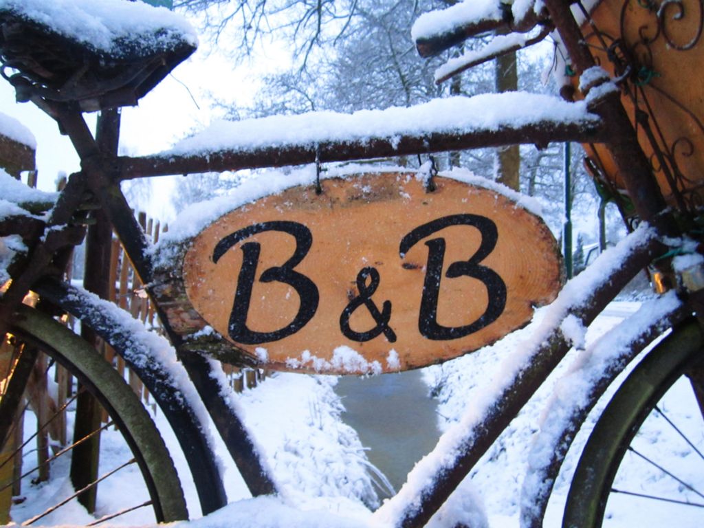 De B&B-fiets in de sneeuw